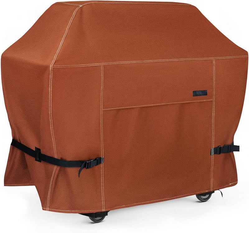 NettyPro غطاء شواية ، مقاس 64 بوصة، مقاوم للماء، عالي الجودة، مناسب لأجهزة Weber، Char-Broil، Nexgrill ذات 3-4 مواقد، بلون بني. - Image 1
