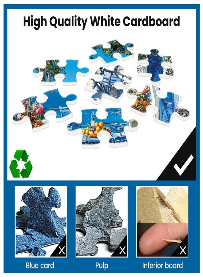 WSCXSC 500 Piece Puzzles for Adults,Jigsaw Puzzles 500 Pieces Beach Puzzles,Beautiful Yard Puzzle Flower Puzzle Games for Adults Senior Recycled Cardboard Family Activity Game Nights Gift Toy - Image 3