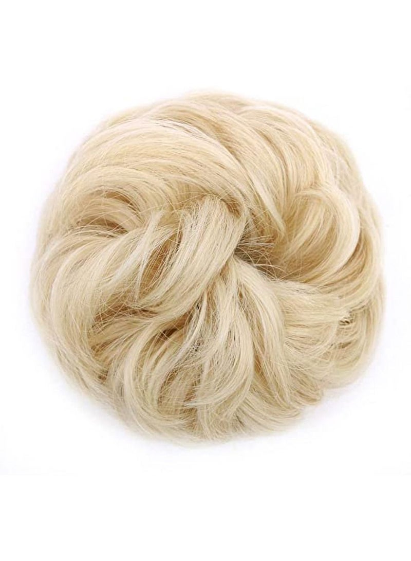 إستيل Eestelle messyBun Scrunchie مع شريط مطاطي مرن وصلات شعر ذيل حصان أوبدو Chignon دونات على شكل ذيل حصان شعر صناعي مجعد للنساء (22T613 #) - Image 2