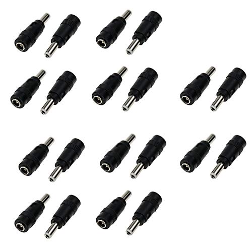 Dahszhi DC Power Adapter 5.5mm x 2.5mm Male Plug to 5.5mm x 2.1mm Female Jack for Universal Laptop Interface Power Cable Connector - 20pcs - Image 1