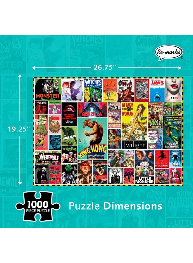 Re-Marks Monsters Collage Jigsaw Puzzle 1 000 Piece Puzzle For All Ages - Image 4