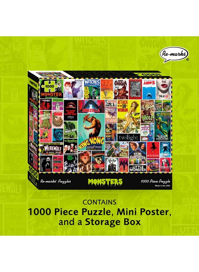 Re-Marks Monsters Collage Jigsaw Puzzle 1 000 Piece Puzzle For All Ages - Image 3