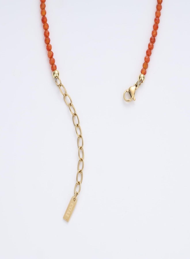 COAI Summer Anklet for Women, Red Carnelian Jewelry Heart Anklet for Women - Image 4