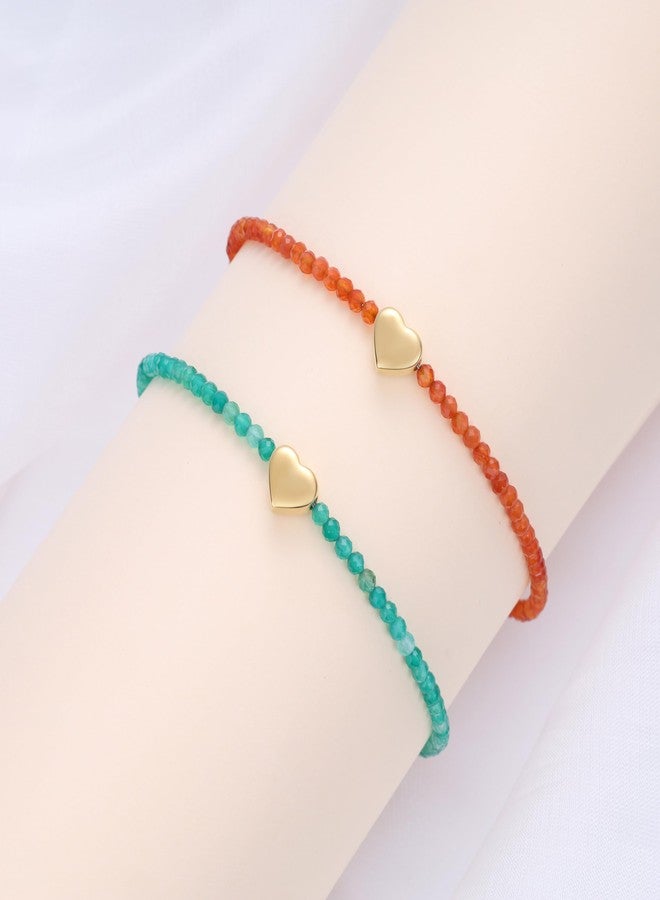 COAI Summer Anklet for Women, Red Carnelian Jewelry Heart Anklet for Women - Image 5