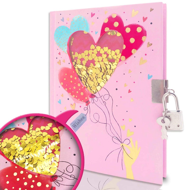 GINMLYDA Girls Diary with Lock for Kids Pink Cute Diaries 71x53 160 Pages Girl Journal Secret Notebook with Lock and Key for Little Kid Writing Drawing Gift for Pre school Age 6812 - Image 3