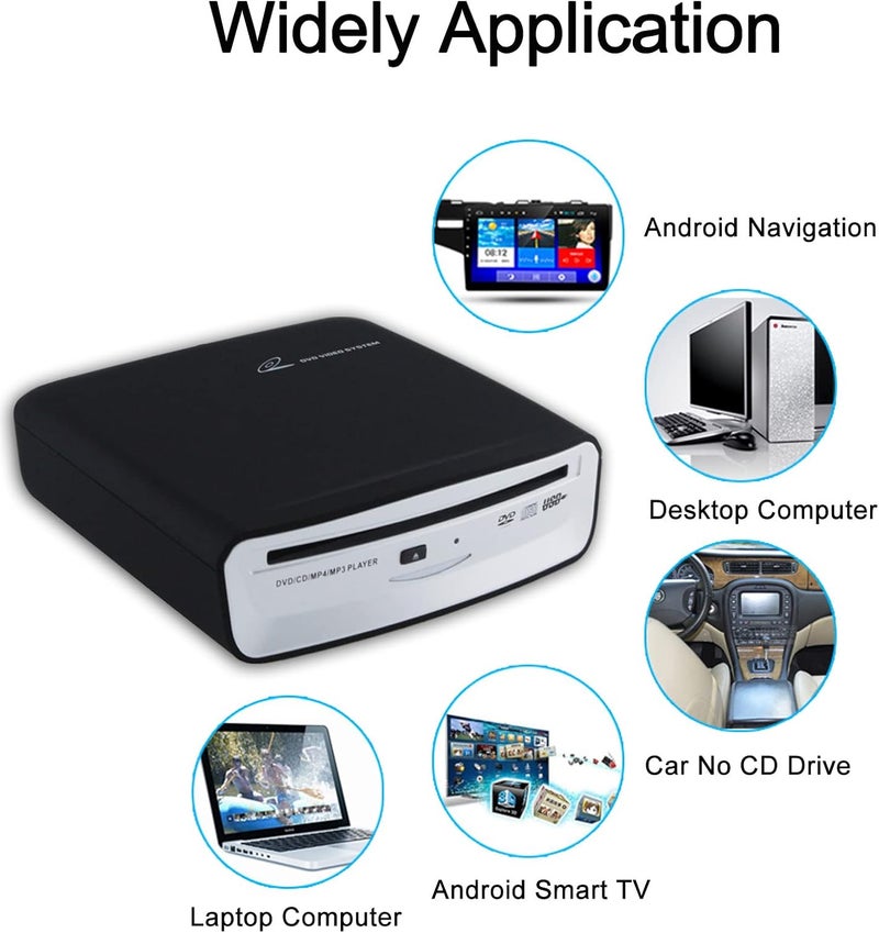 OAUW External DVD Drive, USB 3.0 High-Speed Portable Optical Slim CD/DVD Burner Player - Image 3