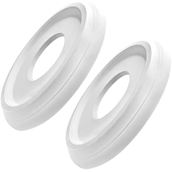 MOLDED PU CEILING MEDALLION FOR LIGHT FIXTURES AND CEILING FANS, 10"OD X 4"ID, WHITE, 2 PACK - Image 2