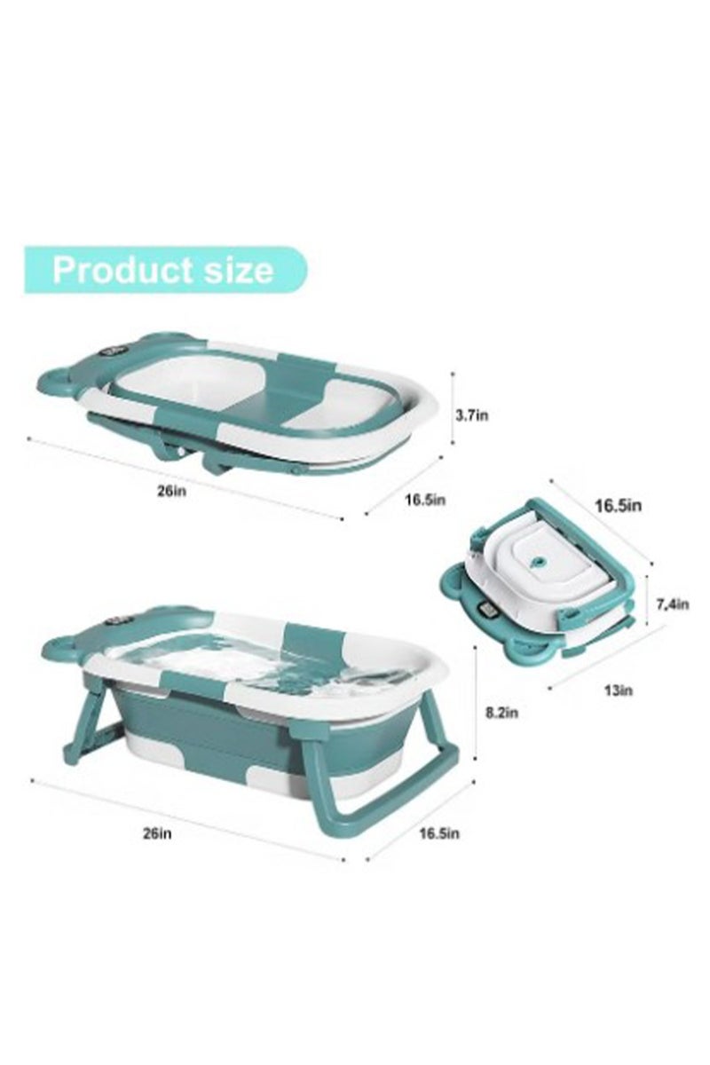 Baby Bathtub with Thermometer and Drain Hole for Newborn to Toddler up to 40 months - Image 4