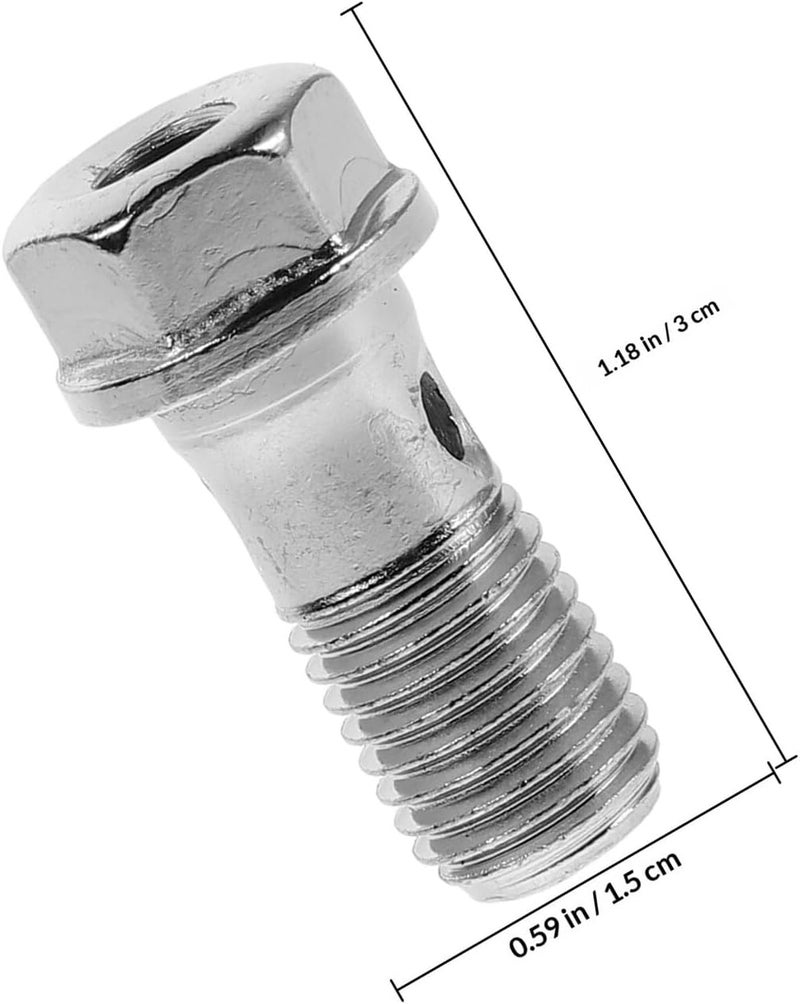 ORFOFE Motorcycle Brake Caliper Bleed Valve Banjo Bolt 1.25 Thread Brake Bleeder Screw with Cap Maintenance - Image 1