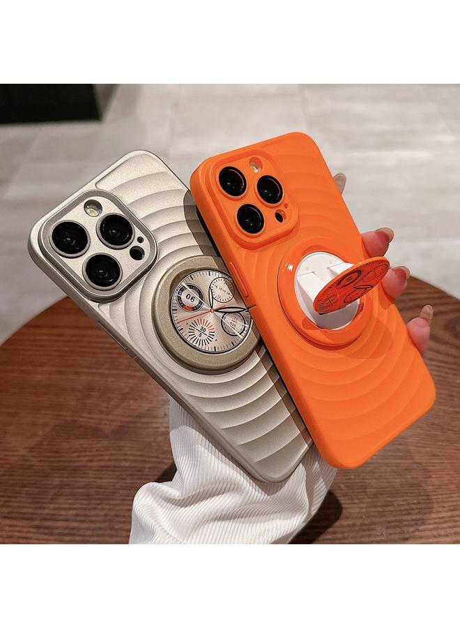 S-TOP Case For iPhone 13 Wave Texture PC Shockproof Phone Case with Holder - Image 3