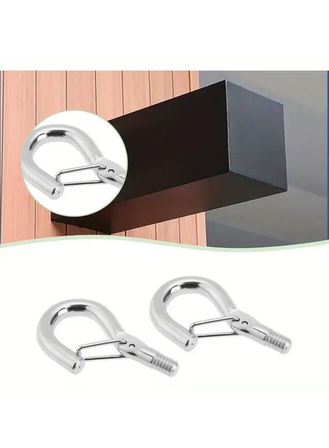 10pcs M4 Screw Hooks With Spring Clips Heavy Duty Iron Construction Corrosion Resistant - Image 4