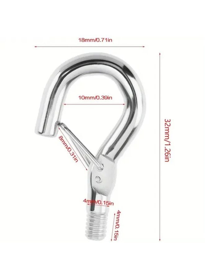 10pcs M4 Screw Hooks With Spring Clips Heavy Duty Iron Construction Corrosion Resistant - Image 3