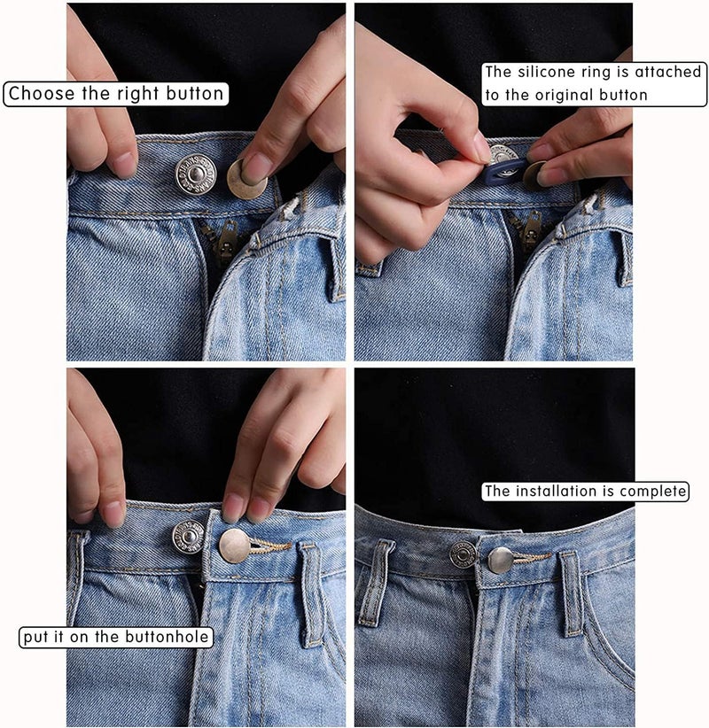 TARA ENTERPRISE TARA ENTERPRISE 5 PC Extender Button Set Adjustable Clothing Button Extenders for Shirts Jackets Pants and More Stretch Your Clothes Comfortably - Image 5