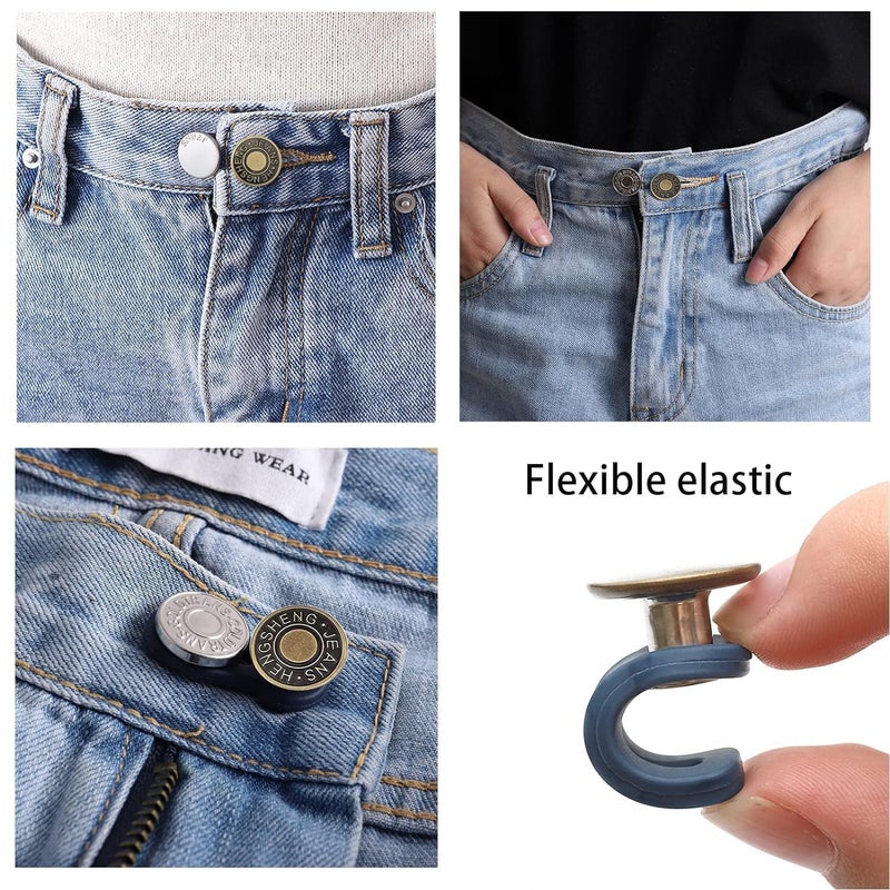 TARA ENTERPRISE TARA ENTERPRISE 5 PC Extender Button Set Adjustable Clothing Button Extenders for Shirts Jackets Pants and More Stretch Your Clothes Comfortably - Image 2