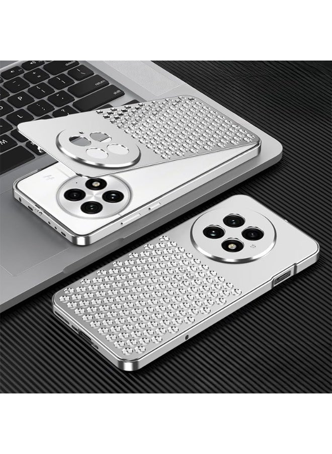 عام Metal Elastic Buckle Case Compatible with Oneplus Ace 5 Pro, Aluminum Alloy Heat Dissipation Spring Buckle Anti Shock and Anti Drop Protective Cover - Image 1