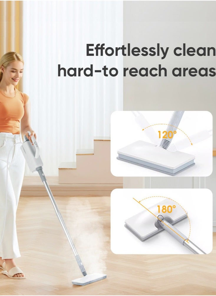 Joshberg Steam Mop for Floor Cleaning with Detachable Handheld Steamer with 6-in-1 Multi-function Attachments Steam Cleaner for Hardwood Floors, Clothes,Windows,Furniture,Carpet Cleaning  - Image 5