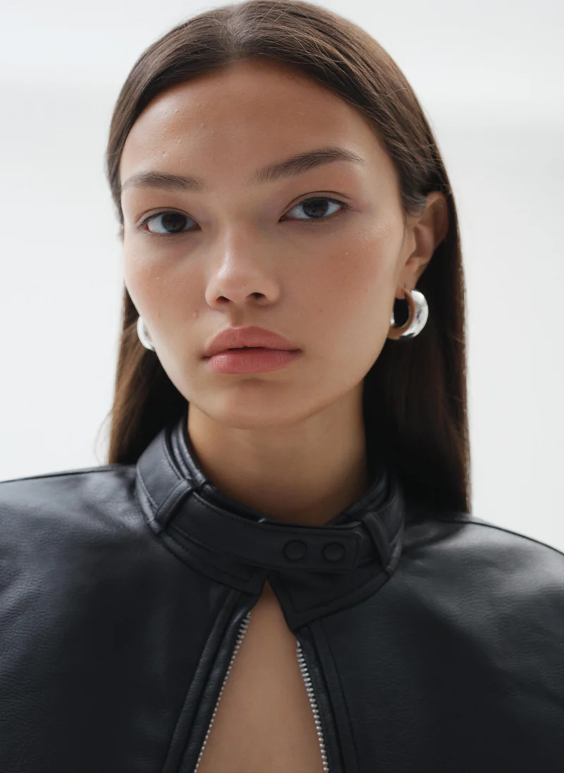 H&M Coated Biker Jacket