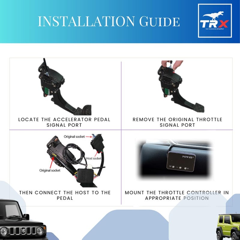  تي ار اكس اوتو وحدة تحكم في استجابة دواسة الوقود من TRX AUTO لسيارة Suzuki Jimny JB64/JB74 من 2019 إلى 2024 - Image 3
