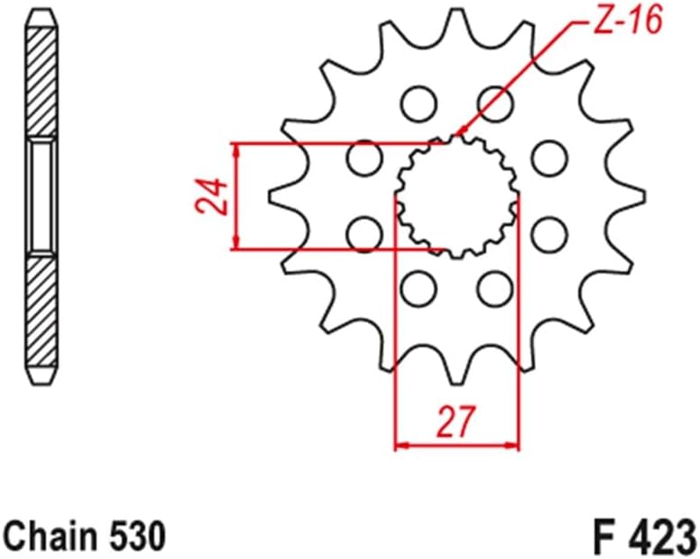 Wivplex 530 Motorcycle Front Sprocket Pinion - Image 2