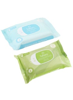 TAHARA 2 Pcs Intimate Pure Musk And Musk With Aloe Vera Extract Wipes Pack Contains 20 Pieces Wet Scented Feminine Wipes 4ge  - Image 1