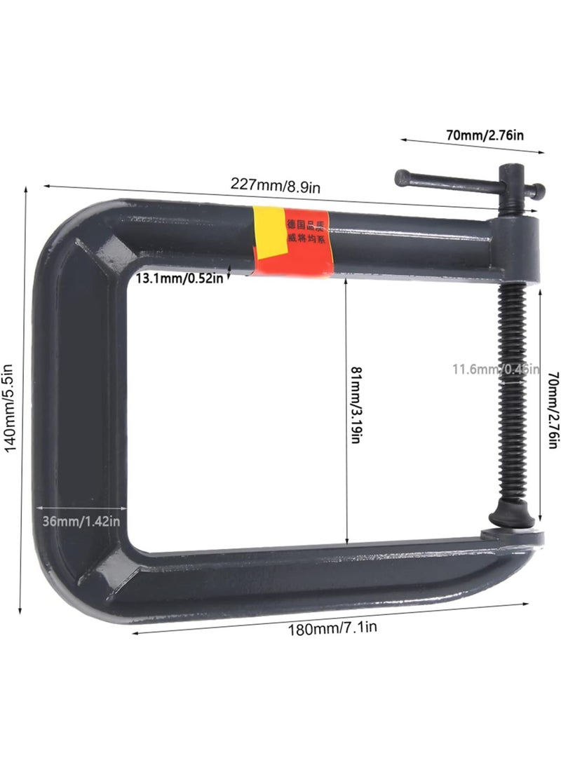 GGOOT C Clamp Heavy Duty G Type Woodworking Clamp DIY Carpentry Clamping Device Fixed Clamp Hardware Craftsman's Tools(Clamping thickness 70*depth 180mm)  - Image 2
