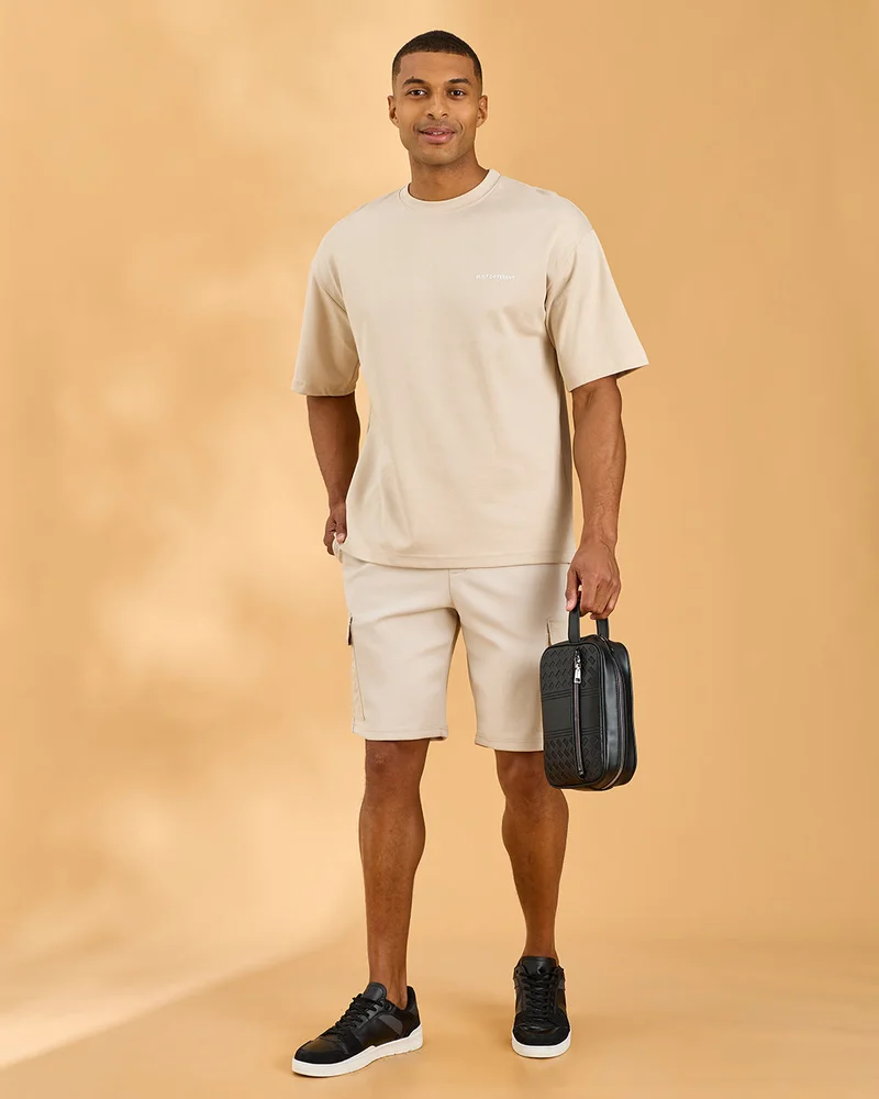 ردتاغ شورت رياضي باللون الرمادي الفاتح للرجال
