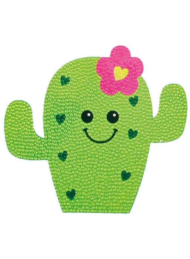 iscream Sparkly Rhinestone Cactus Cutie 6" Vinyl Cling Decal - Image 1