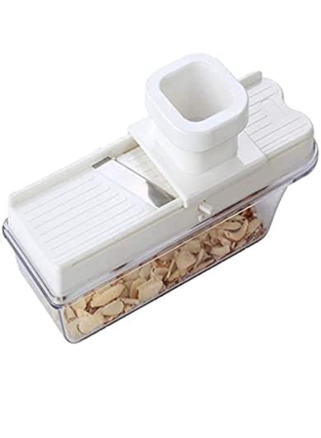 OZXI Stainless Steel, Plastic Vegetable and Dry Fruit Slicer Cutter, Multicolour Pack of 1. - Image 3