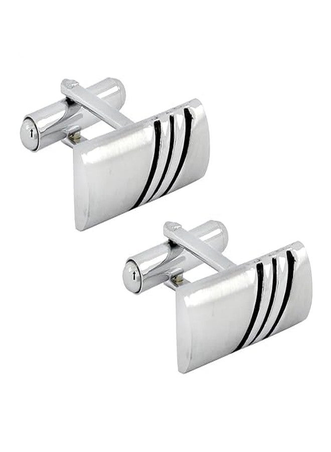 SELOME Cufflink For Men Classic Wedding Formal Shirt Sleeve Button Birthday Gift for Men Anniversary Gift for Husband Unique Cuff links Sleeve-Link For shirt, Suit, Blazer (3 lining) - Image 1