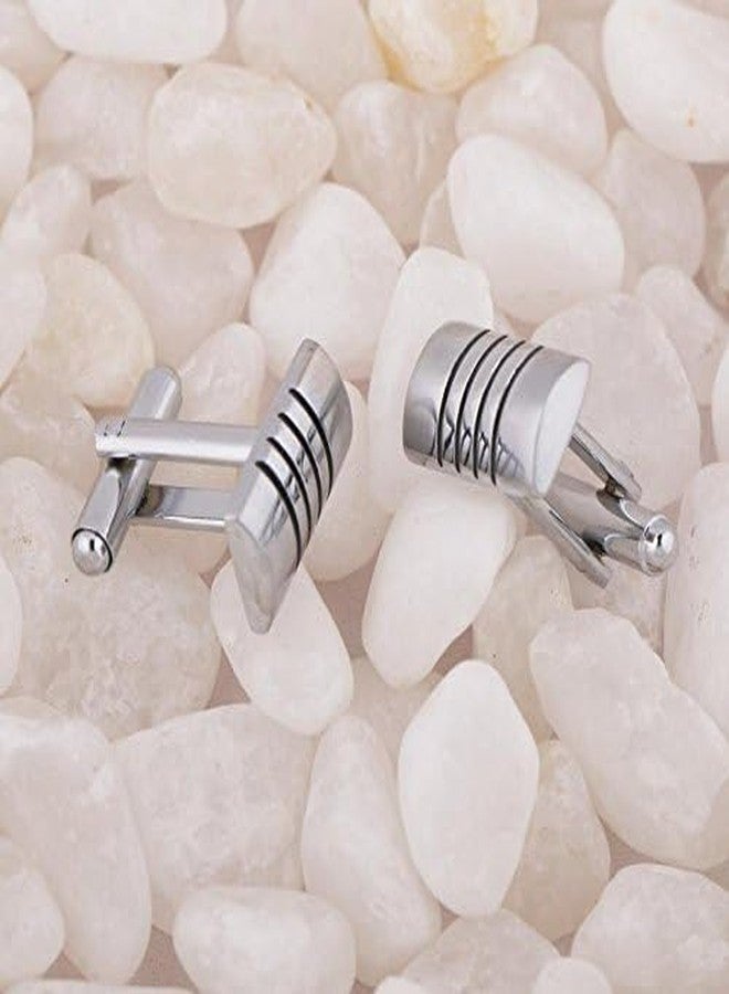 SELOME Cufflink For Men Classic Wedding Formal Shirt Sleeve Button Birthday Gift for Men Anniversary Gift for Husband Unique Cuff links Sleeve-Link For shirt, Suit, Blazer (3 lining) - Image 4