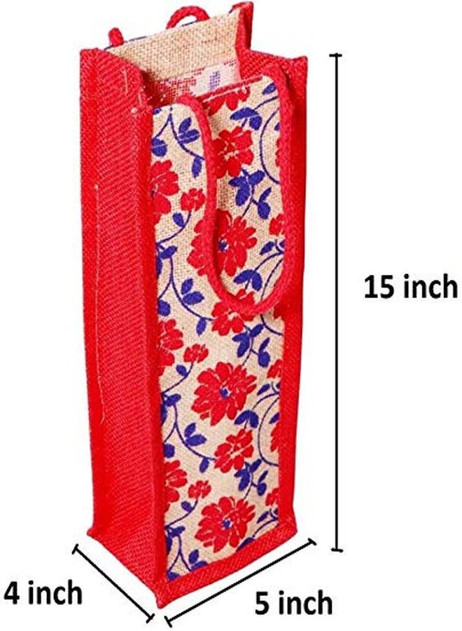 FLIHAUT Eco-Friendly Reusable Pack of 4 Unisex Printed Multipurpose Grocery, Shopping, Tiffin, Zipper Parachute -14" H x 12" L x 6" W, Apple -12" H x 12" L x 6" W,Bottle Cover -15" H x 5 "L x 4" W - Image 3