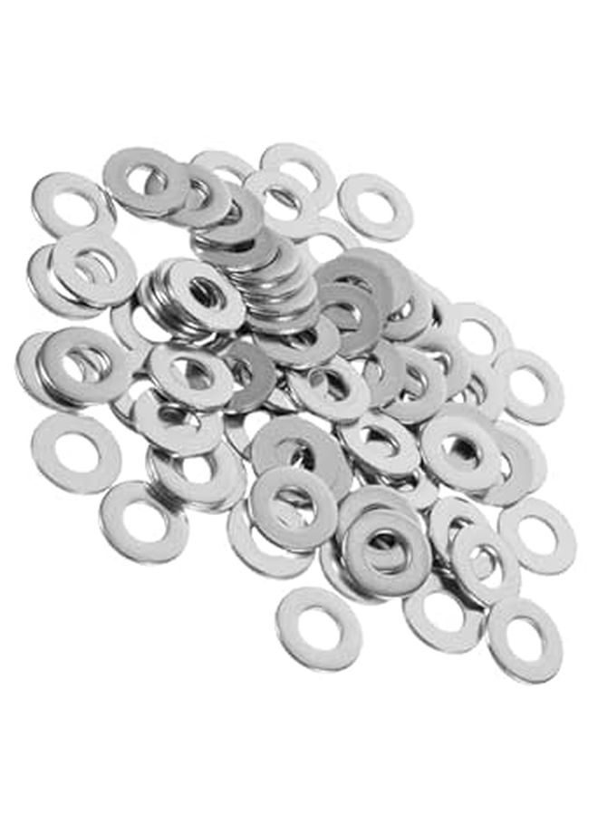 80 Pieces Stainless Steel Flat Washers Kit Wear Resistant for Bolts DIY Enthusiasts Professional Mechanics - Image 1