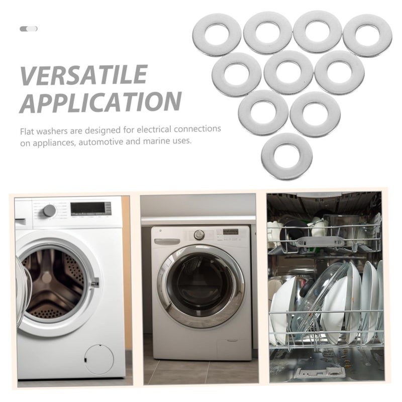80 Pieces Stainless Steel Flat Washers Kit Wear Resistant for Bolts DIY Enthusiasts Professional Mechanics - Image 5
