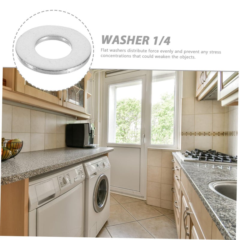 80 Pieces Stainless Steel Flat Washers Kit Wear Resistant for Bolts DIY Enthusiasts Professional Mechanics - Image 3
