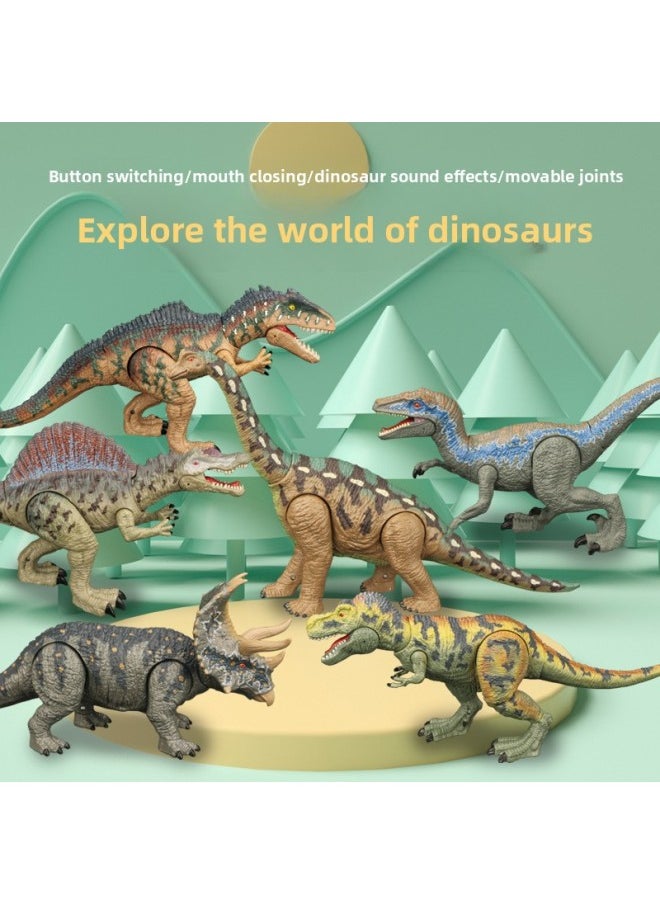 null - Children's Simulation Dinosaur Toy Model Joint Movable Sound Function Tyrannosaurus Rex Brachiosaurus Raptors Dinosaur Call-Color:F22 Velociraptor - Image 1