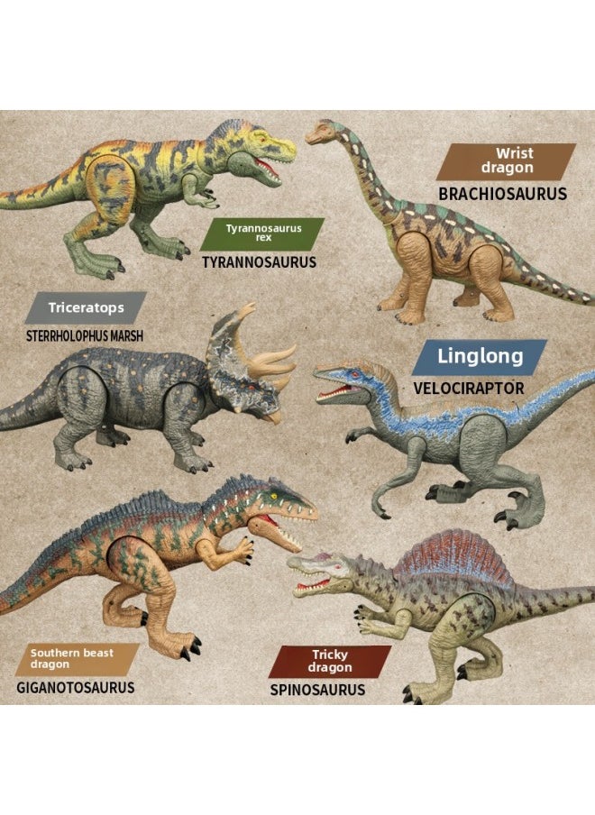 null - Children's Simulation Dinosaur Toy Model Joint Movable Sound Function Tyrannosaurus Rex Brachiosaurus Raptors Dinosaur Call-Color:F22 Velociraptor - Image 1