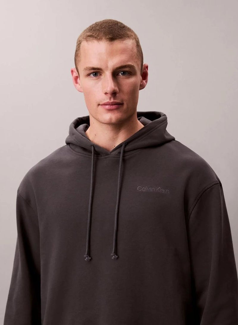 CALVIN KLEIN Cotton Terry Blend Lounge Hoodie - Image 1