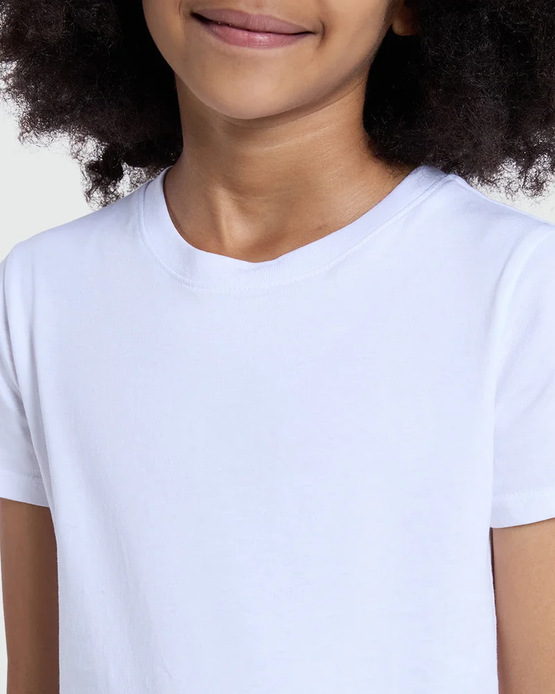 Ovs Girls’ Basic Tee In Bright White