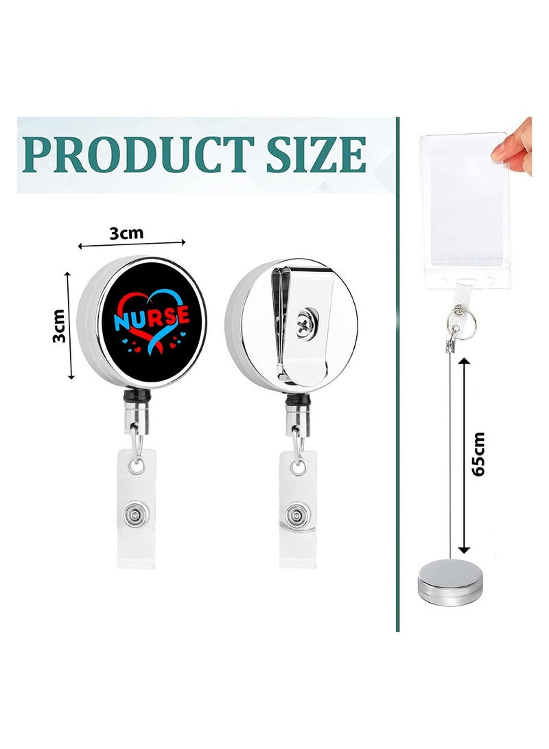 PRINTSHOP4ME Nurse Day Badge Reels Retractable-Durable Epoxy Coating And Tich Button Clip And Badge Buckle-Nursing Appreciation Gifts - Image 3