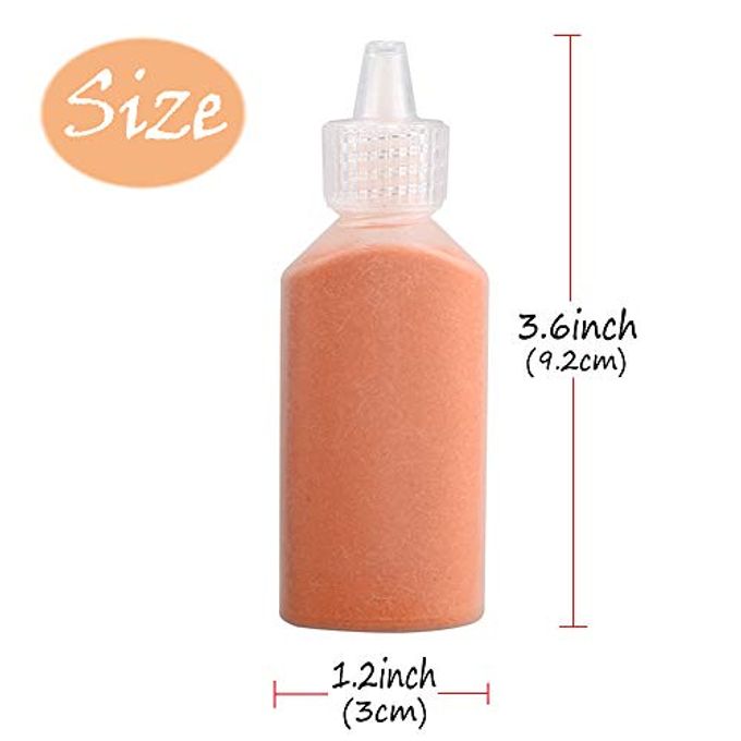 Panxxsen 12 PCS Art Sand,1.25oz Bottles DIY Arts and Crafts Kit,Scenic Sands for Arts & Crafts,Terrarium Sands Play DIY Drawing Sandbox Wedding Sand for Decorations and Crafty Collection Sand Bottles - Image 2