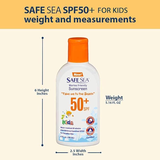 Safe Sea Antijellyfish Sting Protective Lotion for Kids SPF50 Jellyfish Sea Lice Prevention Sunscreen Kids1pack - Image 2