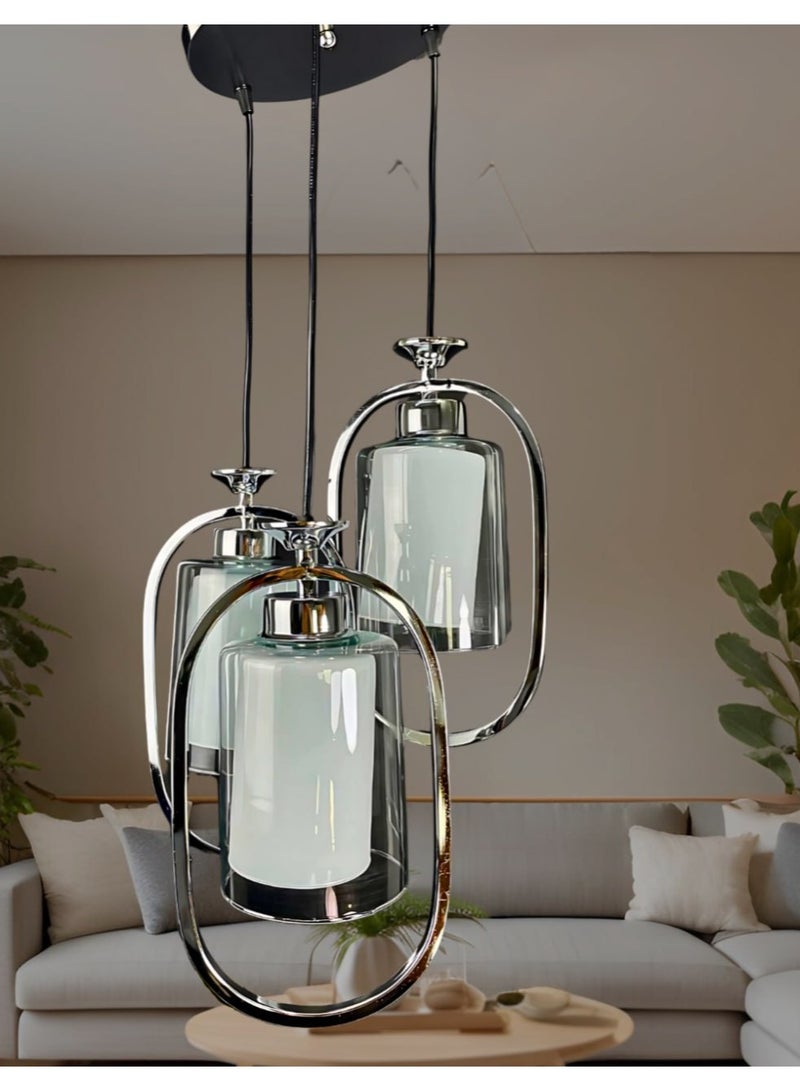 High quality modern triple metal 3 bulb ceiling pendant