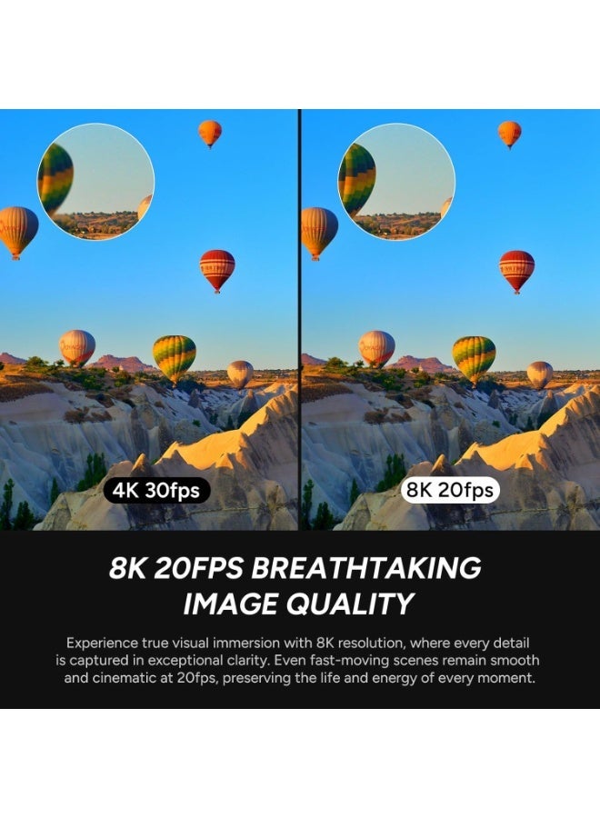 أس جي كام كاميرا جيب C300 بدقة 4K، بطارية 3800 مللي أمبير، مثبت 6 محاور، شاشة لمس مزدوجة، مقاومة للماء، مناسبة للتصوير أثناء البث المباشر والفيديو، باللون الأسود - Image 4