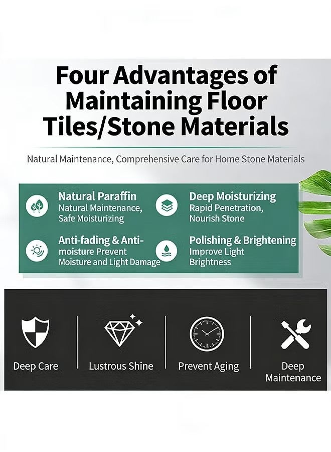 WILLIAM WEIR Stone Polishing Care Wax, Granite Cleaner and Polish, Quartz Countertop Cleaner, Marble Polish for Marble Furniture, Ceramic Tiles, Stone Floor, Stone Polish Protection 80g - Image 3