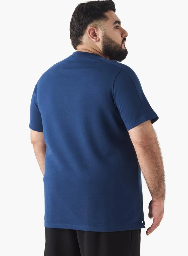 Maxim Plus Size Slogan Print Crew Neck T-shirt