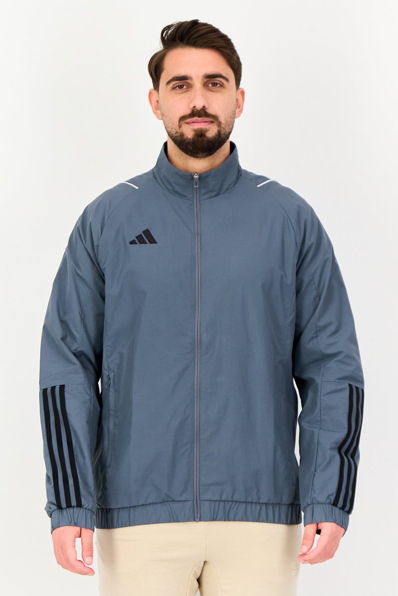 Adidas Men Sportswear Fit Long Sleeve Training Jackets, Dusty Blue - Image 1