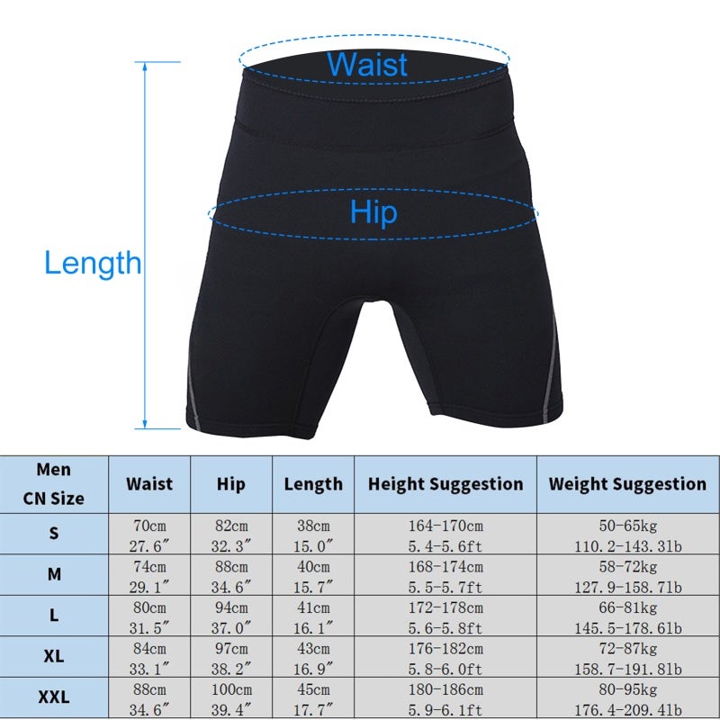 DIVE & SAIL Wetsuit Shorts 1.5mm Stretchy Neoprene Fabric - Adjustable Elastic Waist Warmth Protection Swimwear for Men Cold Water Water Sports - Image 4