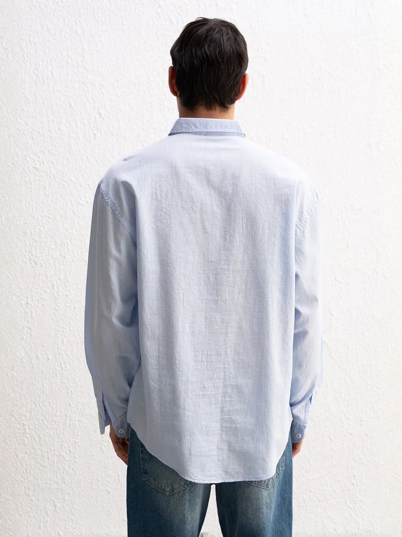 GIESTO Cotton Oversized Button-Up Shirt - Image 3