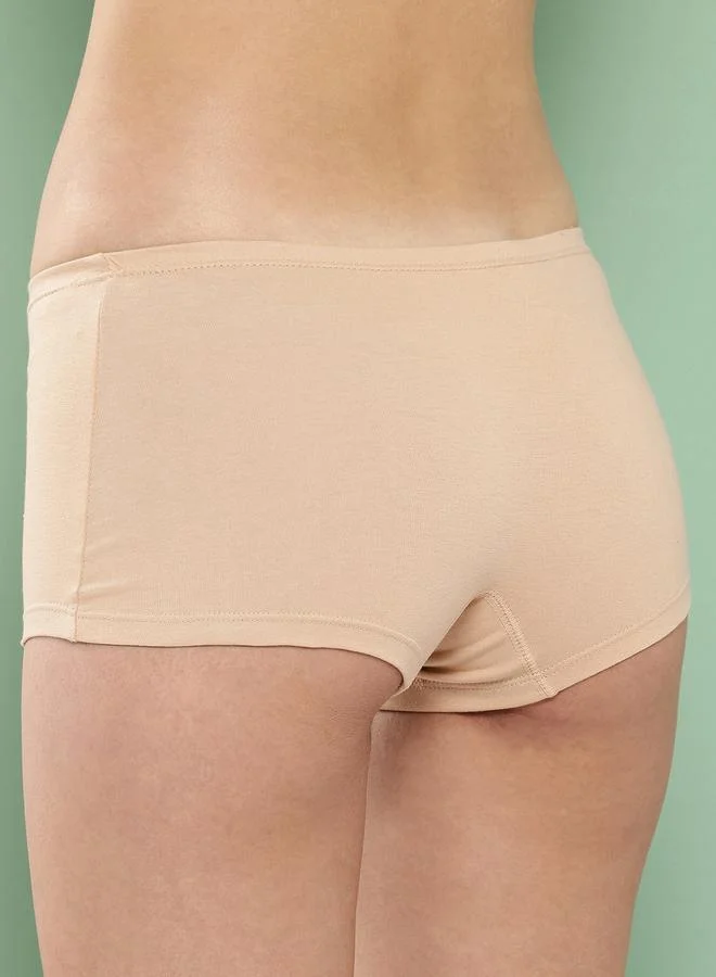 Leading Lady Leading Lady Pack of 2  - Solid Cotton Boyshorts