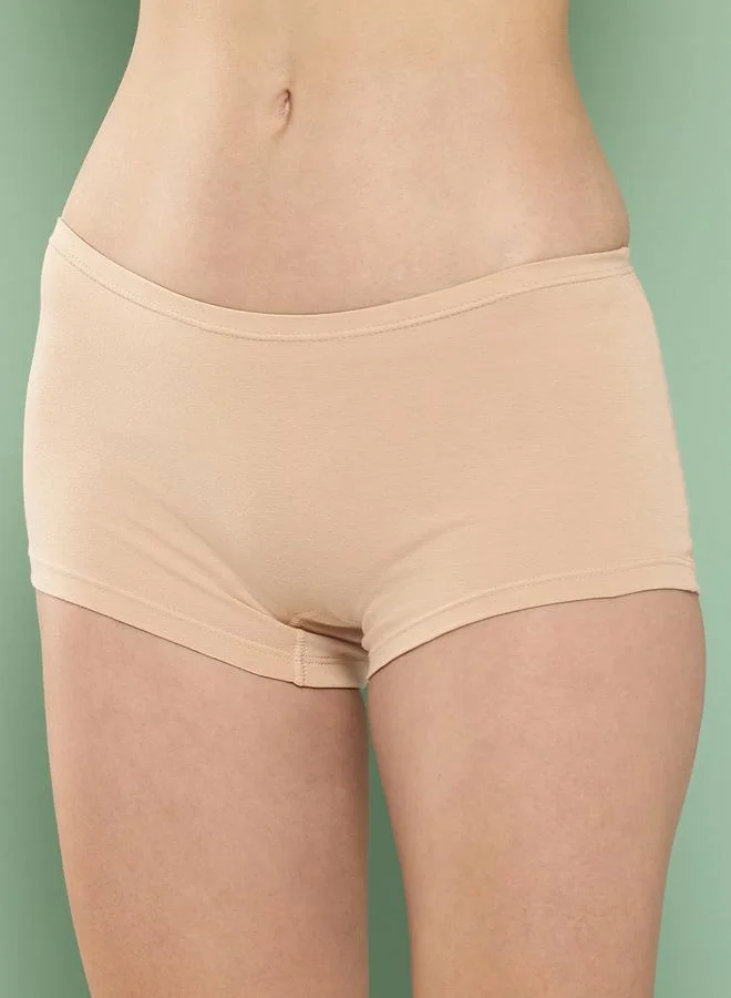 Leading Lady Leading Lady Pack of 2  - Solid Cotton Boyshorts